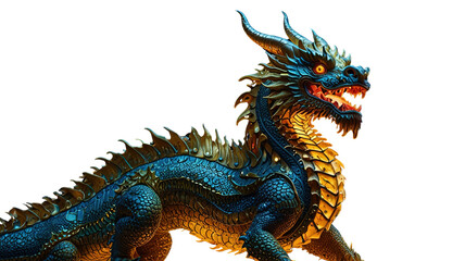 Dragon Lit Up for Chinese New Year, Isolated