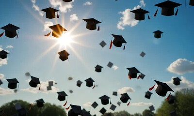 Graduation Ceremony: Caps in the Air, Celebrating Success and New Beginnings