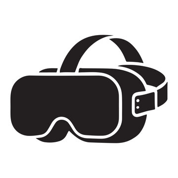 Virtual Reality Headset Silhouette Icon Design