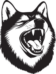 Akita Dog Angry Stylized Vector Illustration Graphic
