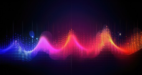 Fototapeta premium Abstract sound wave visualization with vibrant colors and smooth gradients.