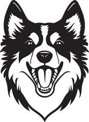 Australian Shepherd Dog Stylized Emblem Vector Illustration Graphic