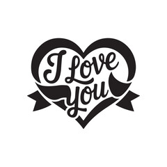 Valentine's day icon silhouette vector arts and design