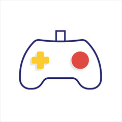 game icon. joystick. Game controller. Game console. Game board icon. Video game controller. Mixed design style. Vector Illustration