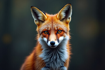 Fototapeta premium alert red fox