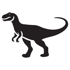 Magnificent Tyrannosaurus Rex Dinosaur Silhouette Illustration