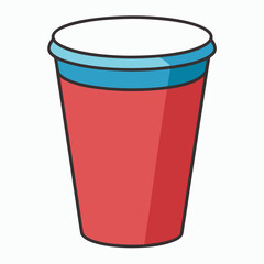 insulated cup vector icon on white background