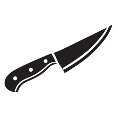 Sharp Kitchen Knife Silhouette Illustration Vector Graphic