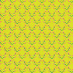 pattern with yellow leaves