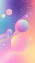 Abstract iridescent holographic background with shimmering metallic and pastel tones. HD phone wallpaper.