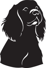 Cavalier King Charles Spaniel Dog Vector Illustration Graphic