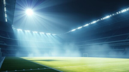 Elevated Excitement: Aerial Photograph of Football Stadium, Capturing Grandeur and Electrifying Atmosphere	
