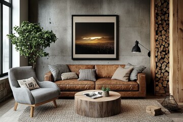 Modern Rustic Living Room Interior Design
