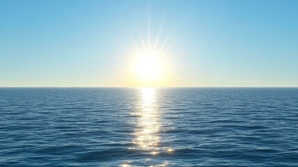 Obraz premium Beautiful Sunrise Over Calm Ocean