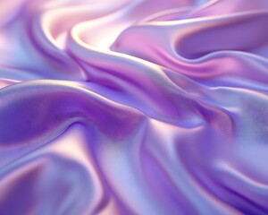 Obraz premium Glossy violet satin fabric with gentle ripples and soft lighting.