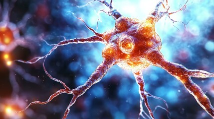 Detailed view of a Neuron Cell Structure