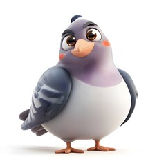 Fototapeta premium Cute 3D Pigeon Character