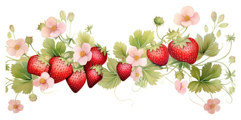 PNG Garland strawberry fruit plant food.