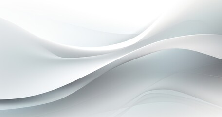 Fototapeta premium Abstract design featuring smooth, flowing waves in shades of white and gray.