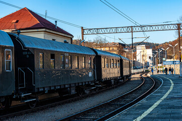 Stary pociag stacja kolejowa, Krynica  © Maciej G. Szling