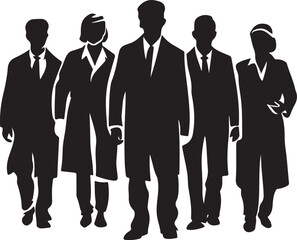 Group of Doctors Silhouette Set Vector Illustration Graphic