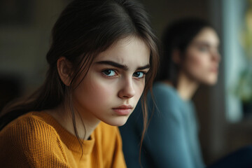 Generative AI Image of Family Couple in Conflict Highlighting Emotional Tension and Family Issues