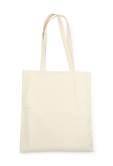 One shopping bag isolated on white. Mockup for design