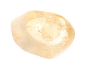 Beautiful citrine isolated on white. Natural gemstone