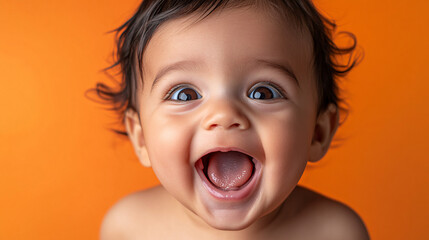 Happy Baby Close-up Portrait