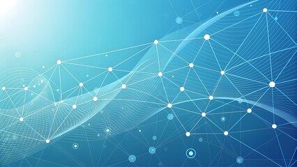 light blue connected dots background 