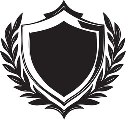 Obraz premium Shield and Wreath Vector Illustration Graphic