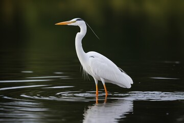 Obraz premium araffe standing in the water with a long beak