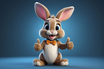 Obraz premium araffe with a bow tie sitting and giving a thumbs up