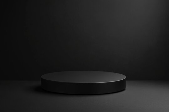Black Round Object in Dark Room