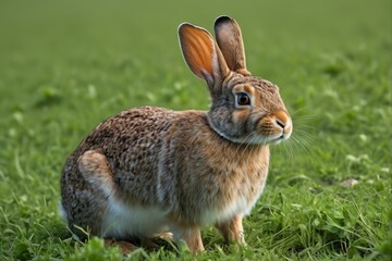 Obraz premium there is a rabbit that is standing in the grass