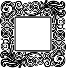 Abstract floral frame