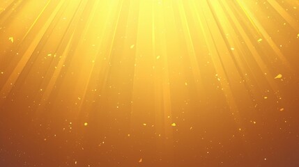 A radiant golden background with light rays and floating particles, creating a warm atmosphere.
