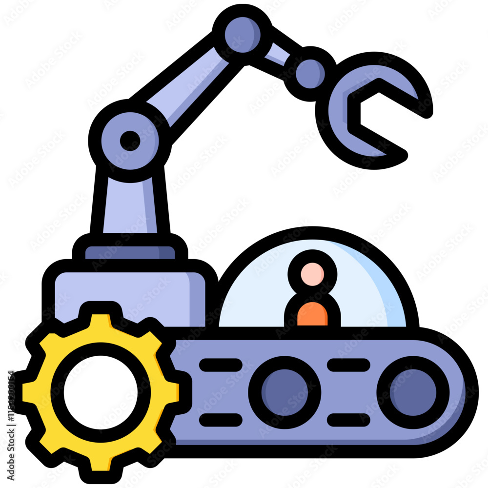 Wall mural Robotic Arm Icon