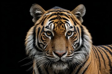 Fototapeta premium there is a tiger that is looking at the camera