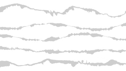 Realistic torn paper edges, ripped paper, illustration