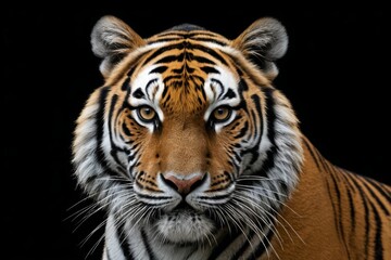 Fototapeta premium there is a tiger that is looking at the camera