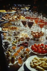 Breakfast or dinner party setup