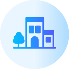 Building  gradient icon