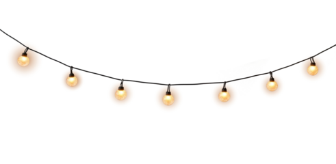 PNG String lights lighting decorative ambient.