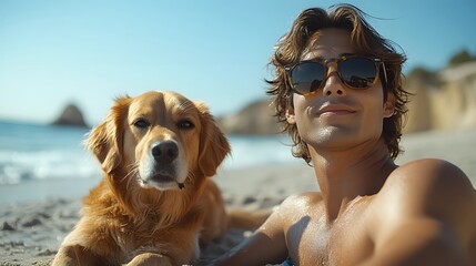 Beach Dog and Sunglasses
