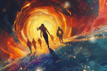 Journey through cosmic portal