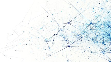 Abstract network design with blue lines and dots, symbolizing connectivity and data flow.