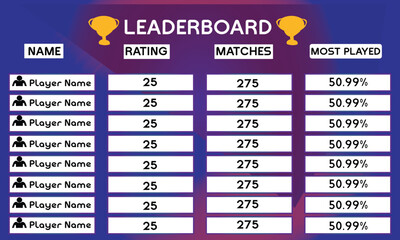 Obraz premium abstract game leaderboard vector. abstract colorful game leaderboard design 