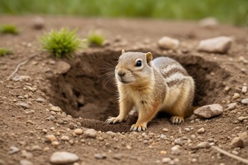 Naklejka premium there is a small animal that is standing in the dirt