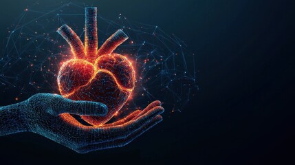 Heart health awareness event digital concept global reach virtual environment futuristic viewpoint